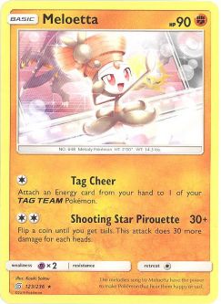 Pokemon Card - Sun & Moon Unified Minds 123/236 - MELOETTA (rare)
