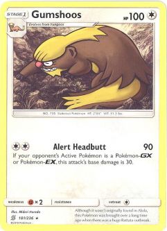 Pokemon Card - S&M: Unified Minds 181/236 - GUMSHOOS (rare)
