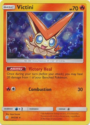 Pokemon Card - S&M: Cosmic Eclipse 30/236 - VICTINI (holo-foil)