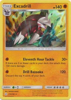 Pokemon Card - Cosmic Eclipse 115/236 - EXCADRILL (holo-foil)