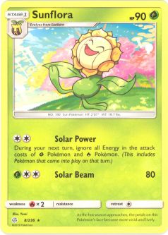 Pokemon Card - S&M: Cosmic Eclipse 8/236 - SUNFLORA (rare)