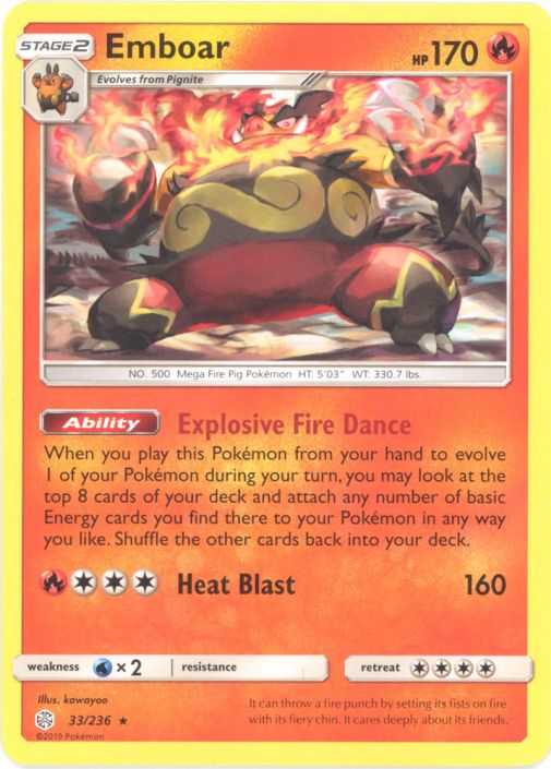Pokemon Card Sun Moon Cosmic Eclipse 33 236 Emboar Rare toystore Com Toys Plush Trading Cards Action Figures Games Online Retail Store Shop Sale Pokemon Card Sun Moon Cosmic Eclipse 33 236 Emboar Rare toystore Com Toys Plush Trading Cards Action Figures Games Online Retail Store Shop Sale
