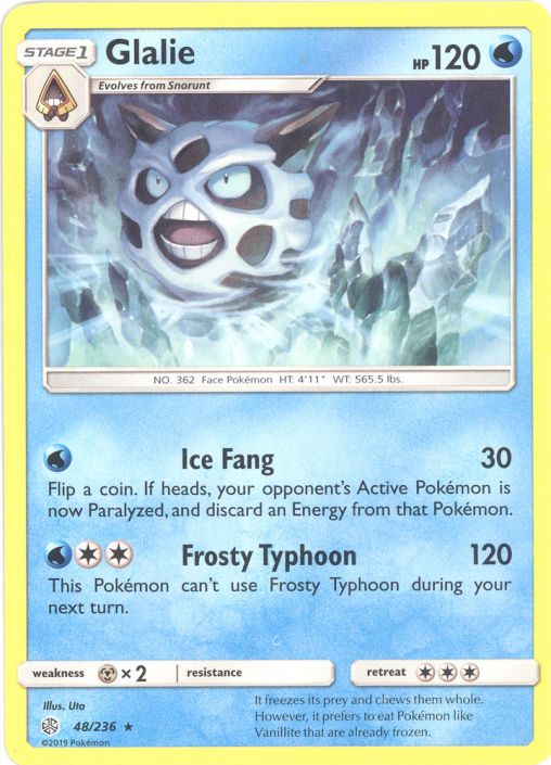 Pokemon Card - S&M: Cosmic Eclipse 48/236 - GLALIE (rare): BBToyStore.com -  Toys, Plush, Trading Cards, Action Figures & Games online retail store shop  sale