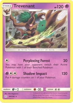 Pokemon Card - S&M: Cosmic Eclipse 94/236 - TREVENANT (rare)