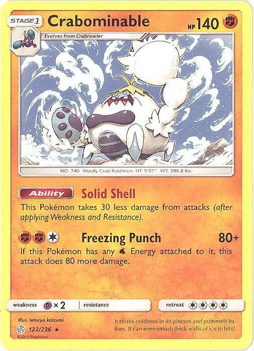 Pokemon Card Sun Moon Cosmic Eclipse 122 236 Crabominable Rare toystore Com Toys Plush Trading Cards Action Figures Games Online Retail Store Shop Sale Pokemon Card Sun Moon Cosmic Eclipse 122 236 Crabominable Rare toystore Com Toys Plush Trading Cards Action Figures Games Online Retail Store Shop Sale