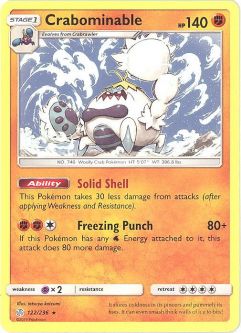 Pokemon Card - S&M: Cosmic Eclipse 122/236 - CRABOMINABLE (rare)