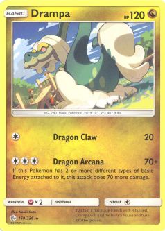 Pokemon Card - S&M: Cosmic Eclipse 159/236 - DRAMPA (rare)