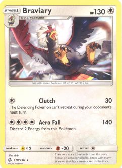 Pokemon Card - S&M: Cosmic Eclipse 178/236 - BRAVIARY (rare)