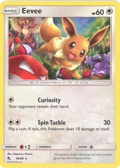 Pokemon Card - Sun & Moon Hidden Fates 48/68 - EEVEE (holo-foil)