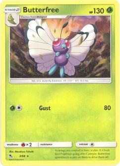 Pokemon Card - Hidden Fates 3/68 - BUTTERFREE (rare)