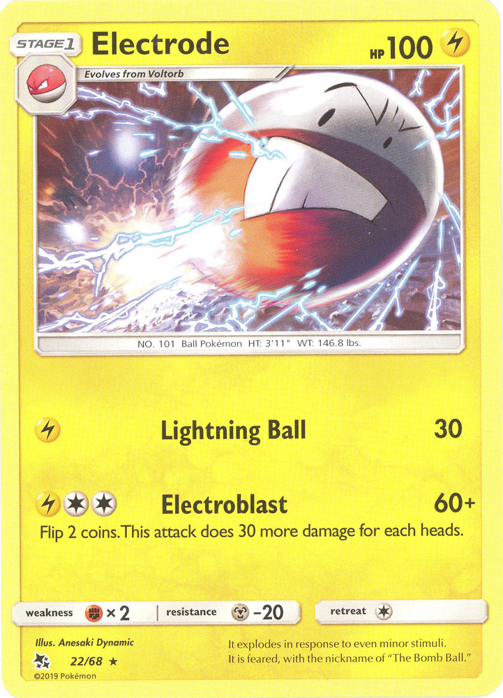 Pokemon Card - Hidden Fates 22/68 - ELECTRODE (rare): BBToyStore.com - Toys, Plush, Trading Cards, Action Figures & Games online retail store shop sale Pokemon Card - Hidden Fates 22/68 - ELECTRODE (rare): BBToyStore.com - Toys, Plush, Trading Cards, Action Figures & Games online retail store shop sale