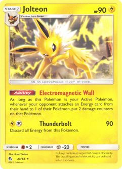 Pokemon Card - Hidden Fates 23/68 - JOLTEON (rare)