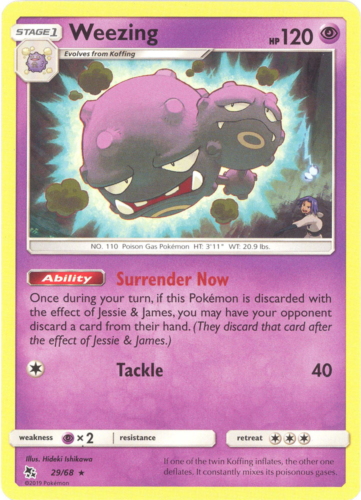 Pokemon Trading Card Game Hidden Fates Rare Weezing #29