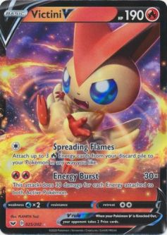 Pokemon Card - Sword & Shield 025/202 - VICTINI V (ultra rare holo)