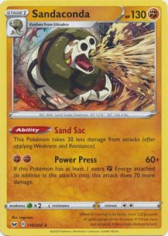 Pokemon Card - Sword & Shield 110/202 - SANDACONDA (holo-foil)