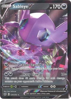 Pokemon Card - Sword & Shield 120/202 - SABLEYE V (holo-foil)