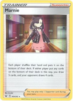 Pokemon Card - Sword & Shield 169/202 - MARNIE (holo-foil)