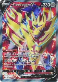 Pokemon Card - Sword & Shield 196/202 - ZAMAZENTA V (Full Art) (ultra rare holo)