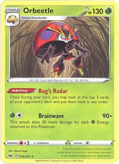 Pokemon Card - Sword & Shield 019/202 - ORBEETLE (rare)