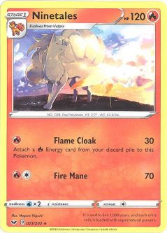 Pokemon Card - Sword & Shield 023/202 - NINETALES (rare)