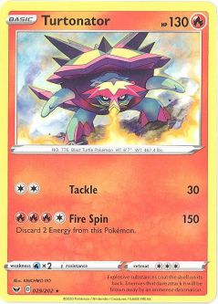 Pokemon Card - Sword & Shield 029/202 - TURTONATOR (rare)