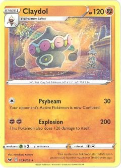 Pokemon Card - Sword & Shield 103/202 - CLAYDOL (rare)