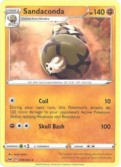 Pokemon Card - Sword & Shield 109/202 - SANDACONDA (rare)