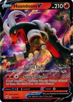 Pokemon Card - Darkness Ablaze 021/189 - HOUNDOOM V (ultra rare holo)