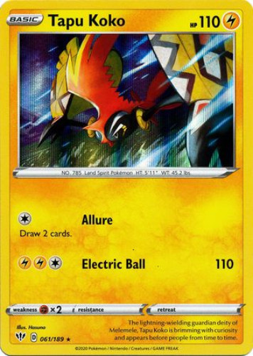  Pokemon TCG: Tapu Koko Figure Collection Card Game : Toys &  Games