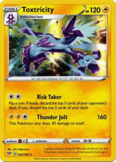 Pokemon Card - Darkness Ablaze 063/189 - TOXTRICITY (holo-foil)