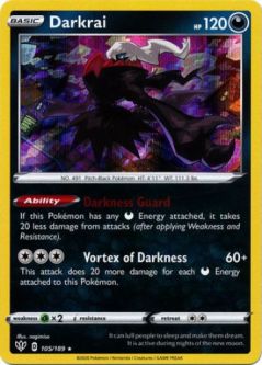 Pokemon Card - Darkness Ablaze 105/189 - DARKRAI (holo-foil)