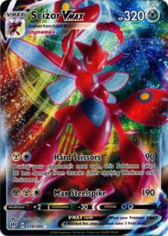 Pokemon Card - Darkness Ablaze 119/189 - SCIZOR VMAX (ultra rare holo)