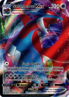 Pokemon Card - Darkness Ablaze 144/189 - SALAMENCE VMAX (ultra rare holo)