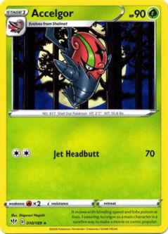 Pokemon Card - Darkness Ablaze 010/189 - ACCELGOR (rare)