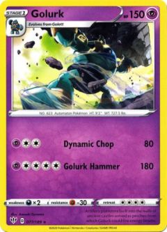 Pokemon Card - Darkness Ablaze 077/189 - GOLURK (rare)