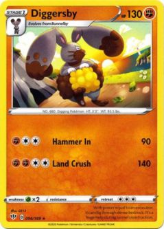 Pokemon Card - Darkness Ablaze 096/189 - DIGGERSBY (rare)
