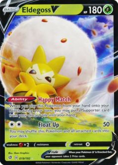 Pokemon Card - Rebel Clash 019/192 - ELDEGOSS V (ultra rare holo)