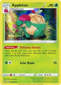 Pokemon Card - Rebel Clash 023/192 - APPLETUN (holo-foil)