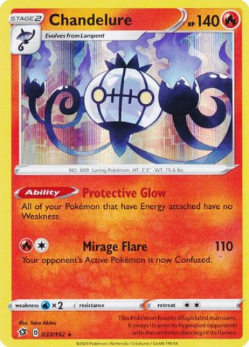 Chandelure - SWSH02: Rebel Clash [HOLO] | Ozzie Collectables