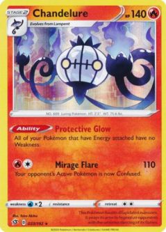 Pokemon Card - Rebel Clash 033/192 - CHANDELURE (holo-foil)