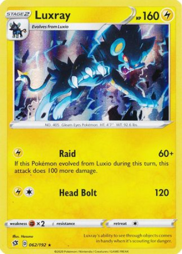 その他 shalala Pokemon Card - S&S: Rebel Clash 062/192 - LUXRAY (holo-foil