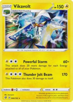 Pokemon Card - Rebel Clash 066/192 - VIKAVOLT (holo-foil)