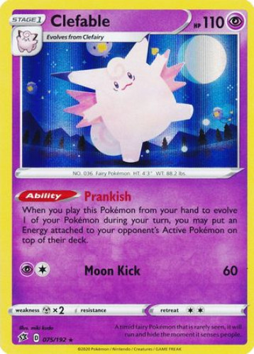 Pokemon Card - Rebel Clash 075/192 - CLEFABLE (holo-foil): BBToyStore.com -  Toys, Plush, Trading Cards, Action Figures & Games online retail store shop  sale