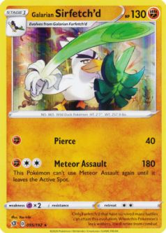 Pokemon Card - S&S: Rebel Clash 095/192 - GALARIAN SIRFETCH'D (holo-foil)