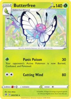 Pokemon Card - Rebel Clash 003/192 - BUTTERFREE (rare)