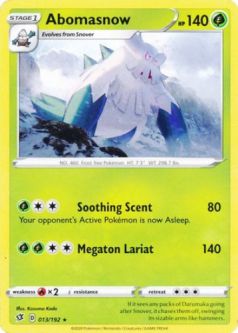 Pokemon Card - Rebel Clash 013/192 - ABOMASNOW (rare)