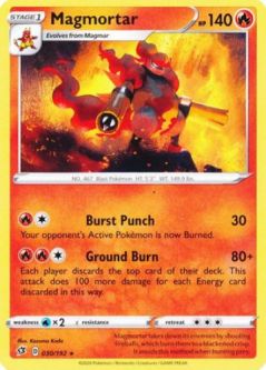Pokemon Card - S&S: Rebel Clash 030/192 - MAGMORTAR (rare)