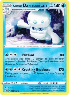 Pokemon Card - S&S: Rebel Clash 048/192 - GALARIAN DARMANITAN (rare)