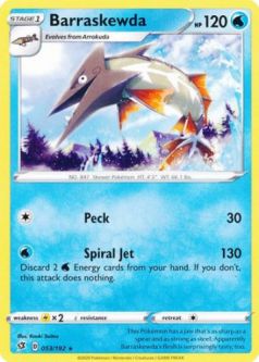 Pokemon Card - Rebel Clash 053/192 - BARRASKEWDA (rare)
