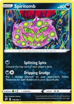 Pokemon Card - Rebel Clash 116/192 - SPIRITOMB (rare)